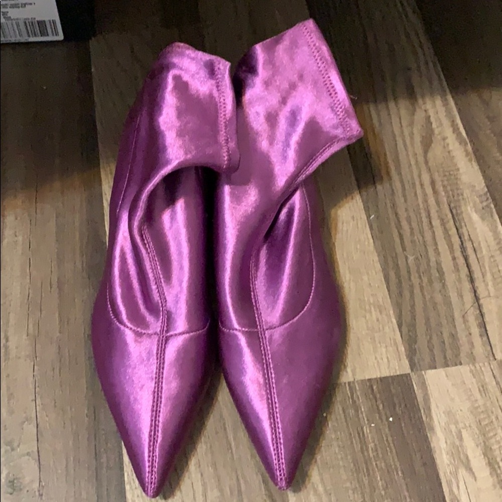 Zara Purple Sock Booties